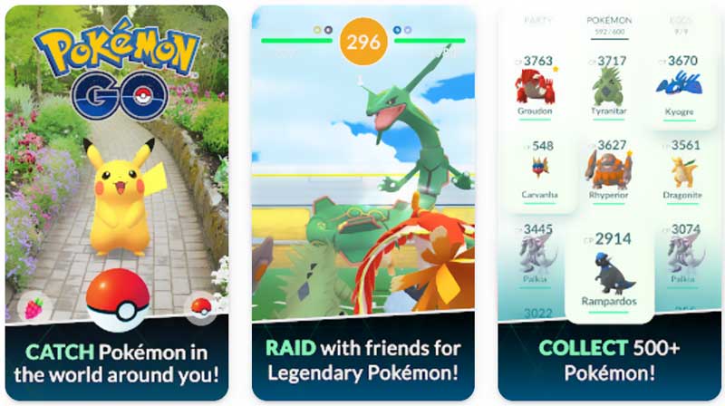 Juegos basados ​​en la ubicación GPS Pokémon