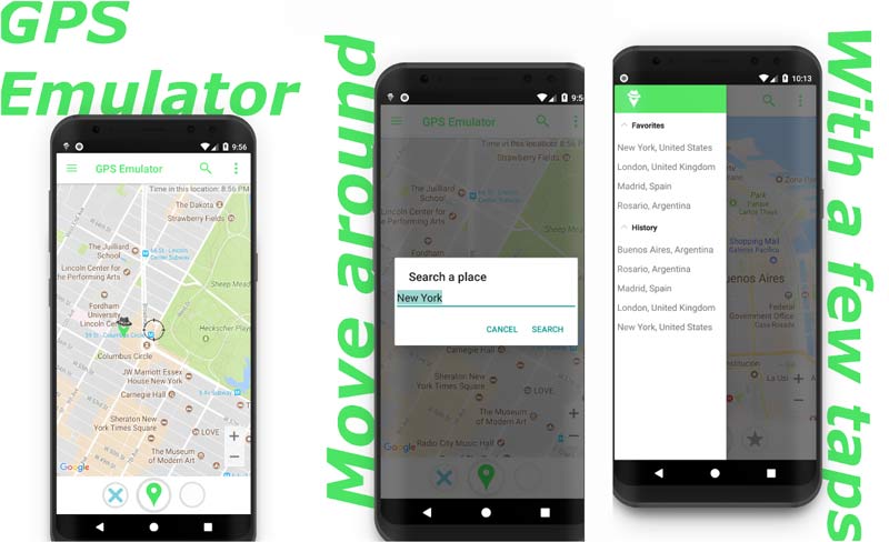 Aplicación de emulador de GPS para Android