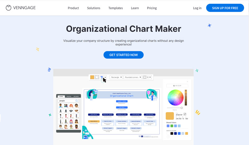 Creador de organigramas de Venngage