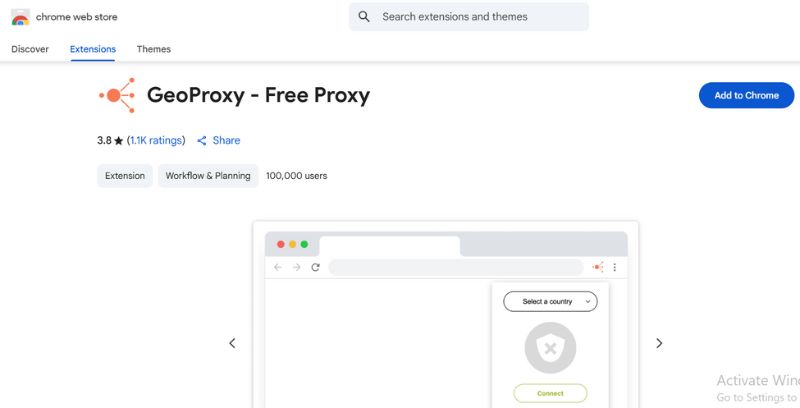 Extensión del navegador Geoproxy