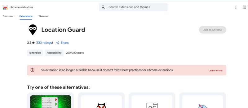 Extensión de guardia de ubicación