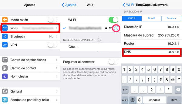 Activación de omisión rápida de iCloud