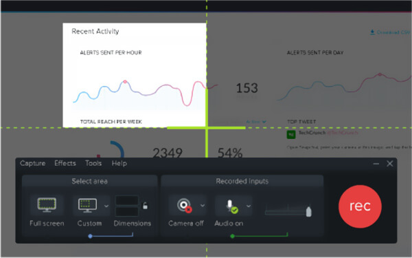 Interfaz Camtasia