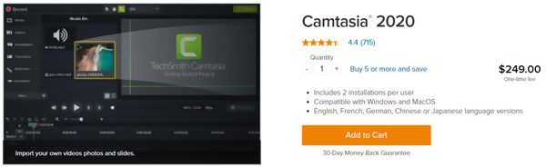 Precio de Camtasia