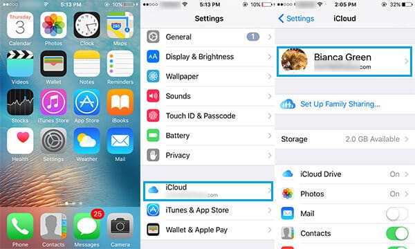 ID de Apple de iCloud