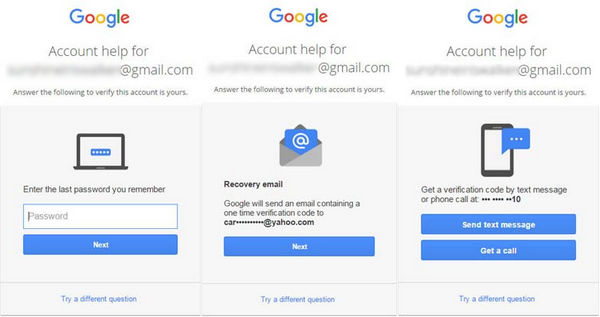 Pregunta de verificación de Gmail