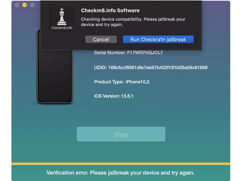 Software Checkm8 Ejecutar Jailbreak