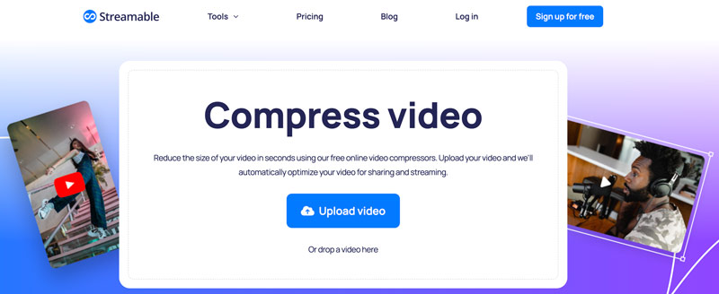Compresor de vídeo transmitible en línea