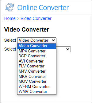 Seleccione Convertidor MP4