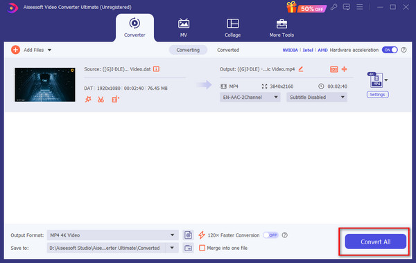 Video Converter Ultimate Convertir Dat