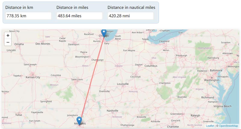 Calcular distancia en línea Distanciadesdehasta