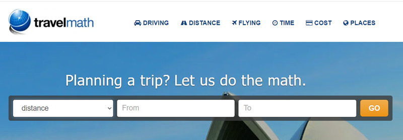Calculadora de distancia de vuelo de conducción de Travelmath