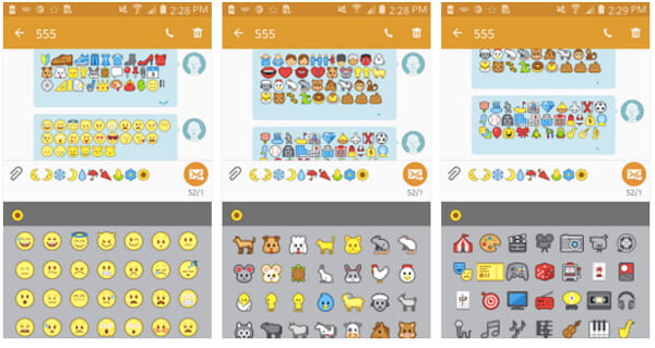 FlipFont 3 en Android para iPhone Emojis