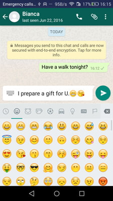 Obtener iPhone Emojis en Android a través de WhatsApp