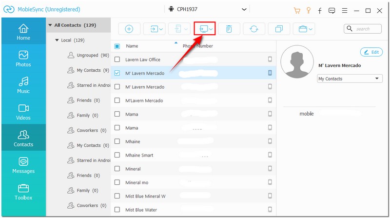 Haga clic en Exportar a PC