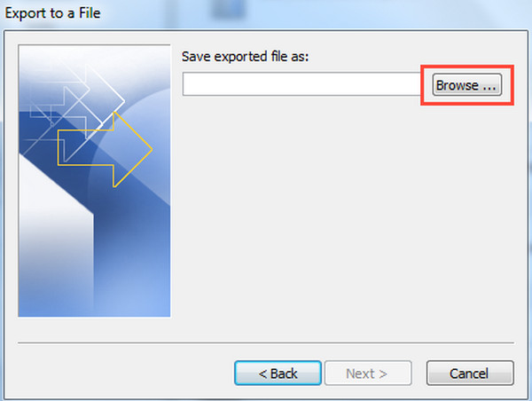 Guardar archivo exportado desde Outlook 2010 como