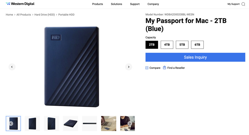 Disco duro externo WD MY Passport para Mac