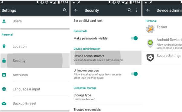 Configurar el Administrador de dispositivos Android