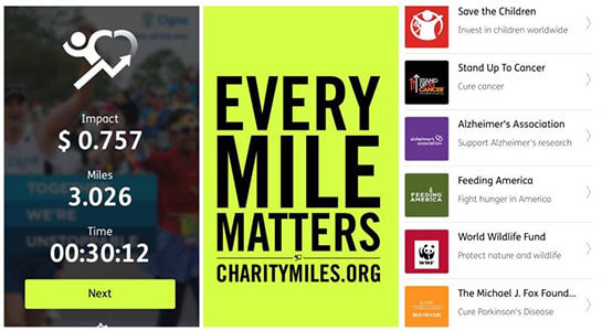 Charity Miles ( Millas de Caridad)