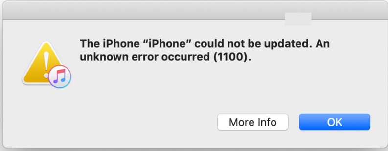 Error de iTunes 1100