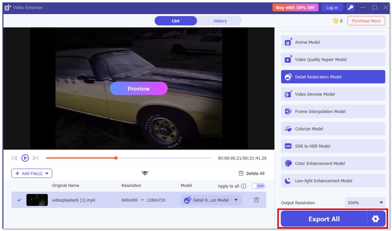 Exportar todo el vídeo