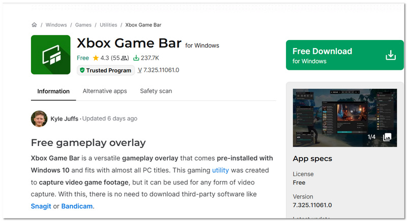 Xbox Game Bar Free Audio Recording