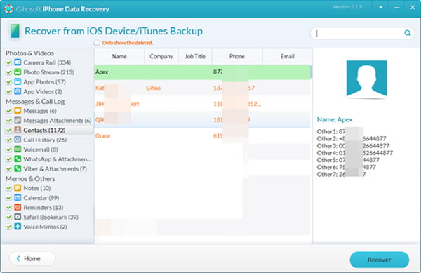 Gihosoft iPhone Data Recovery