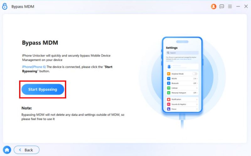Pulsar Iniciar Bypassing