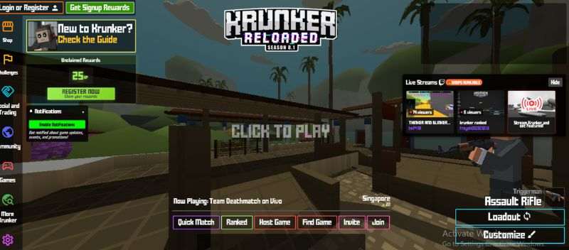 Juegos desbloqueados de Krunker Io