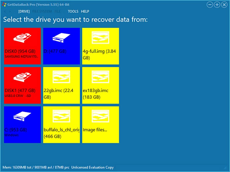 Getdataback Pro Recuperación de datos Versión para Windows
