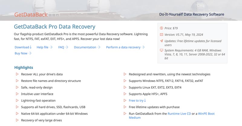 ¿Qué es Getdataback Pro Data Recovery?