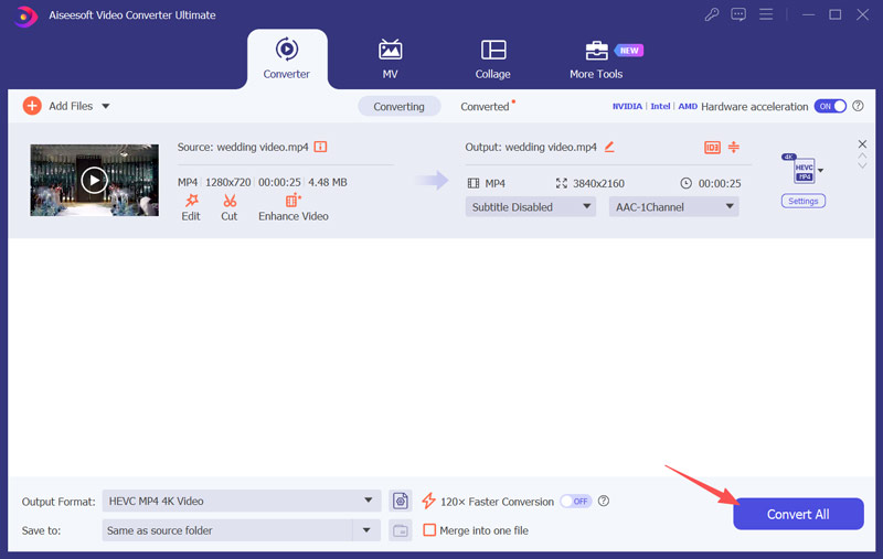 Convertir H.264 a H265