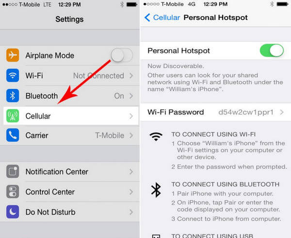 Use el iPhone como punto de acceso Wi-Fi