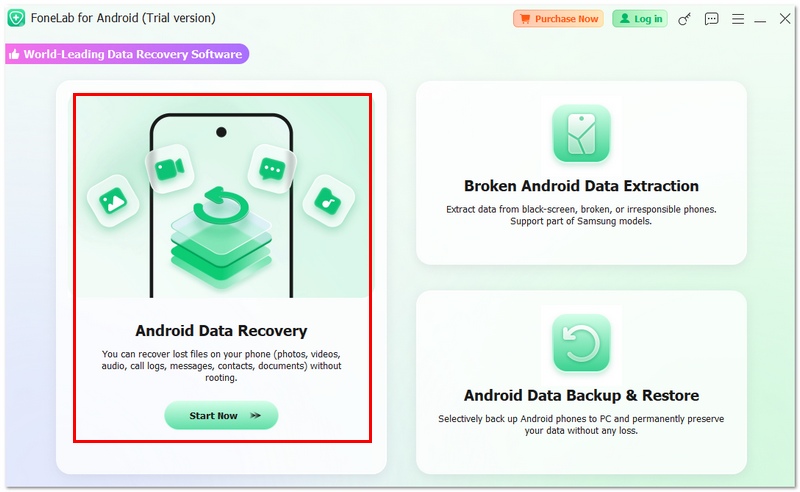 Elija la recuperación de datos de Android
