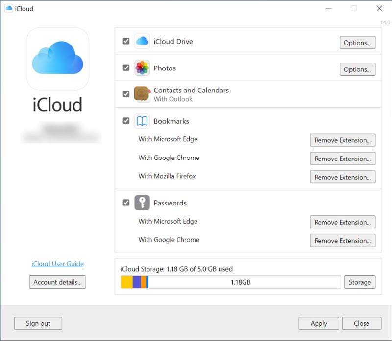 Configurar iCloud para Windows