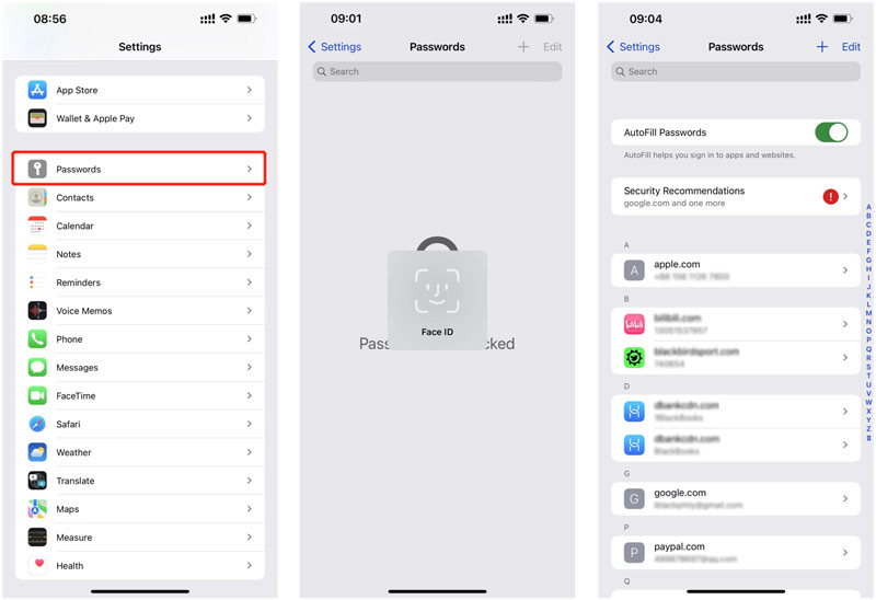 Acceder al llavero de iCloud en el iPhone