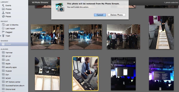 Eliminar los ihotos de iCloud de iPhoto