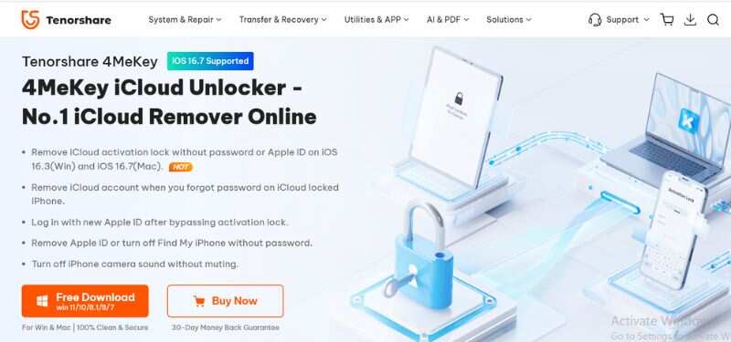 Tenorshare 4mekey Eliminador de Icloud