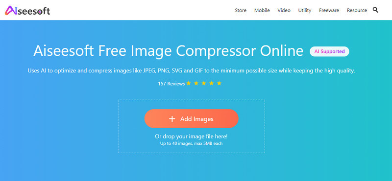 Compresor de imágenes gratuito Aiseesoft en línea