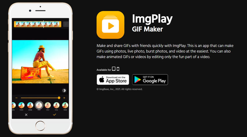 Aplicación ImgPlay GIF Maker