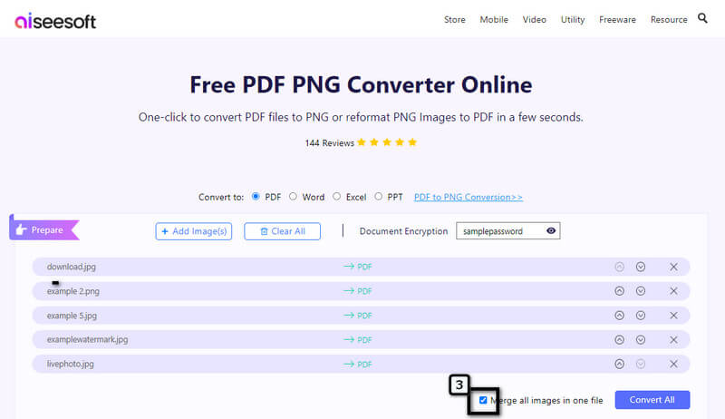 Combinar imagen y guardar como PDF