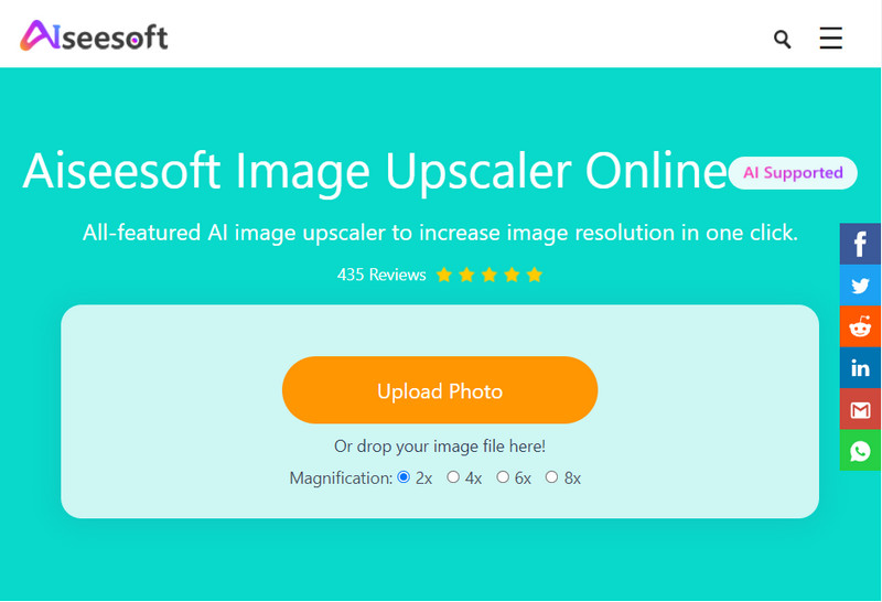 Aiseesoft Image Upscaler en línea