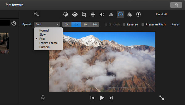 Avance rápido en iMovie