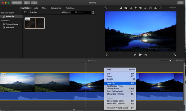 Clip dividido de iMovie 10