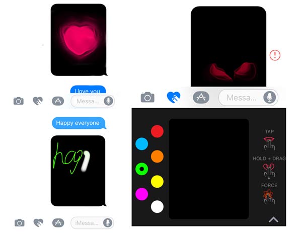 iOS 10 Mensajes de emoji escritos a mano
