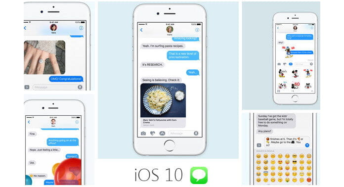 Mensajes con emojis de iOS 10