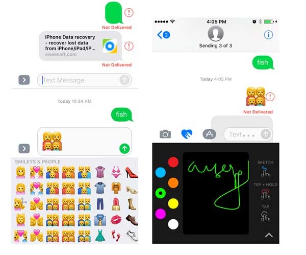 iOS Mensajes Emojis