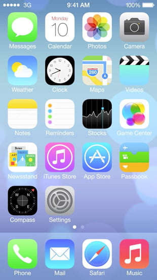 Estilo de diseño de iOS 7