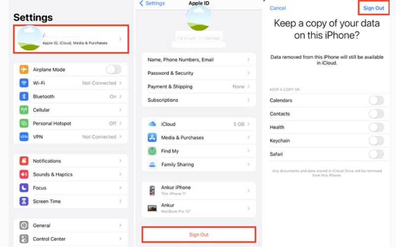 Salir de Apple ID