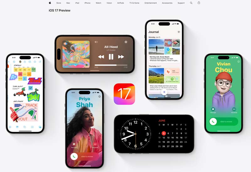 Vista previa de iOS 17 de Apple